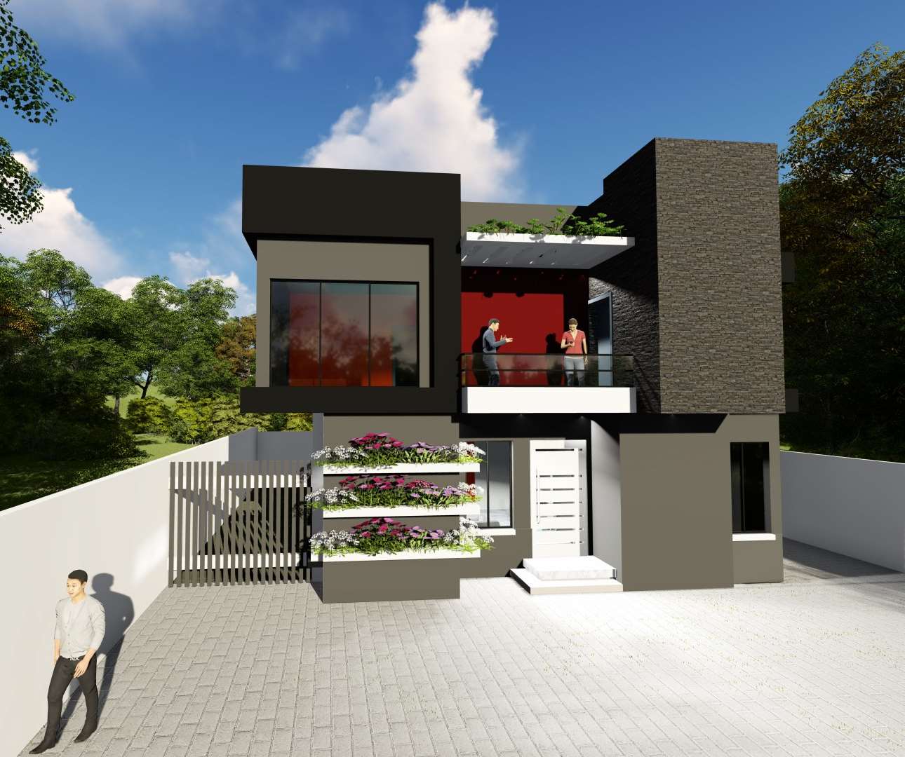 Proposed Design for Residential Court for BlackVille Projects